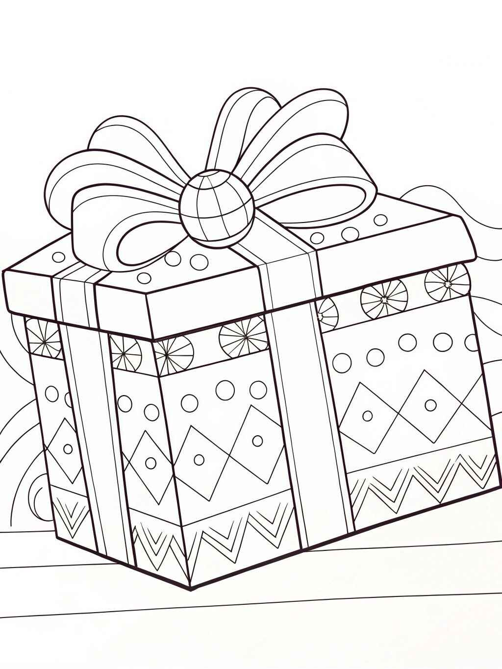 Desenho de Presentes De Natal Desenho Colorir Imprimir 07