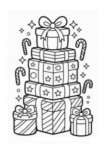 Desenho de Presentes De Natal Desenho Colorir Imprimir 10