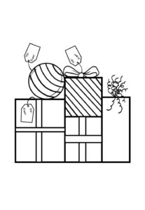 Desenho de Presentes De Natal Desenho Colorir Imprimir 12