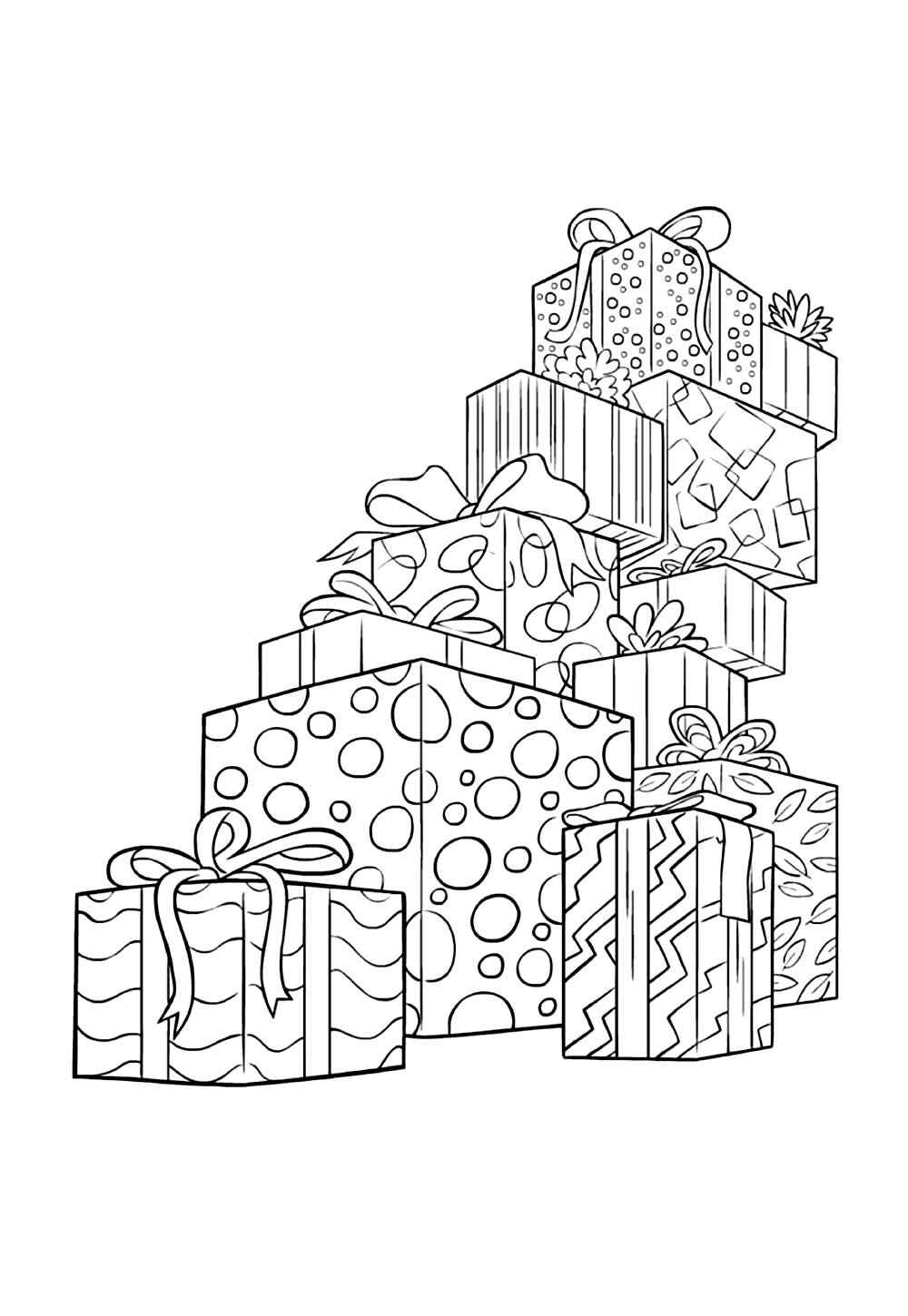Desenho de Presentes De Natal Desenho Colorir Imprimir 15