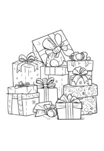 Desenho de Presentes De Natal Desenho Colorir Imprimir 16