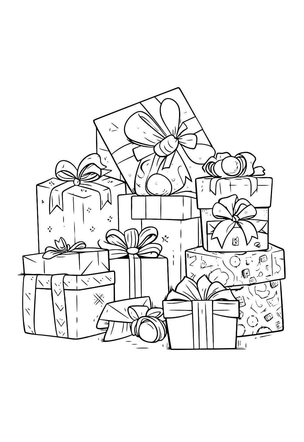Desenho de Presentes De Natal Desenho Colorir Imprimir 16
