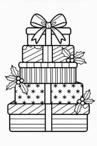 Desenho de Presentes De Natal Desenho Colorir Imprimir 19