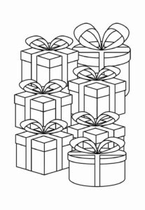 Desenho de Presentes De Natal Desenho Colorir Imprimir 22