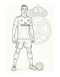 Desenho de Real Madrid Desenho Colorir Imprimir 02