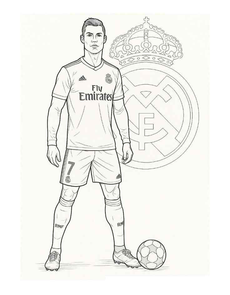 Desenho de Real Madrid Desenho Colorir Imprimir 02