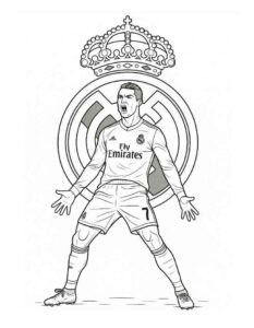 Desenho de Real Madrid Desenho Colorir Imprimir 03