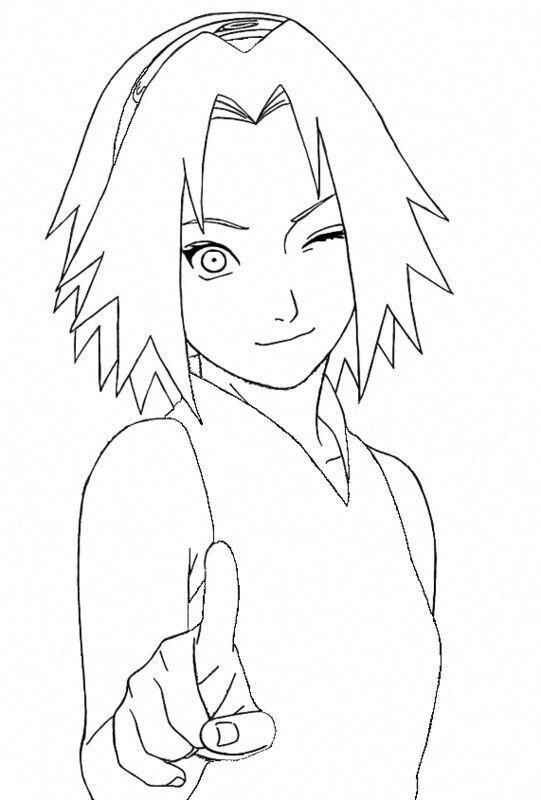 Desenho de Sakura Haruno Desenho Colorir Imprimir 01