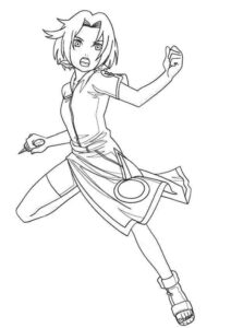 Desenho de Sakura Haruno Desenho Colorir Imprimir 07