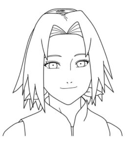Desenho de Sakura Haruno Desenho Colorir Imprimir 09