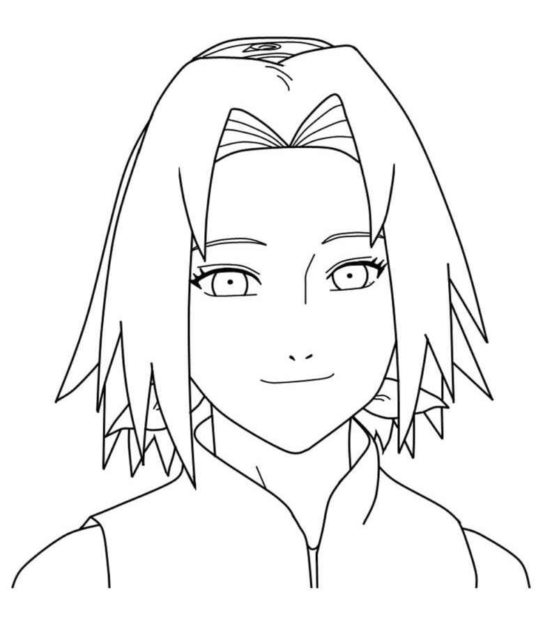 Desenho de Sakura Haruno Desenho Colorir Imprimir 09