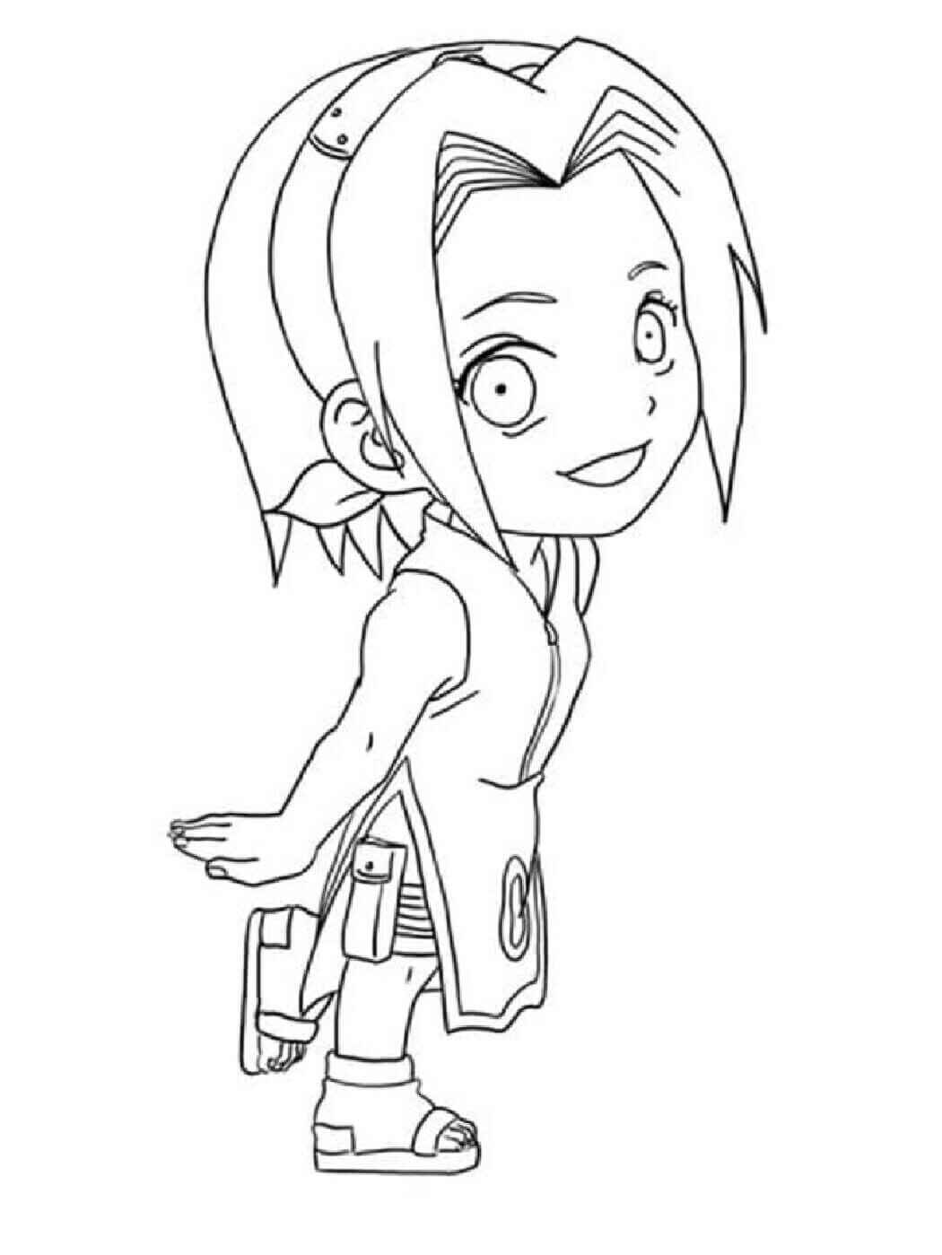 Desenho de Sakura Haruno Desenho Colorir Imprimir 13
