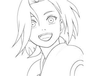 Desenho de Sakura Haruno Desenho Colorir Imprimir 14