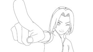 Desenho de Sakura Haruno Desenho Colorir Imprimir 15
