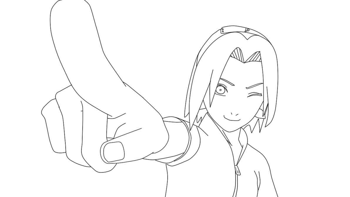 Desenho de Sakura Haruno Desenho Colorir Imprimir 15