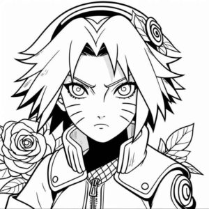 Desenho de Sakura Haruno Desenho Colorir Imprimir 19