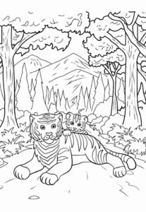 Desenho de Tigre Desenho Colorir Imprimir 003