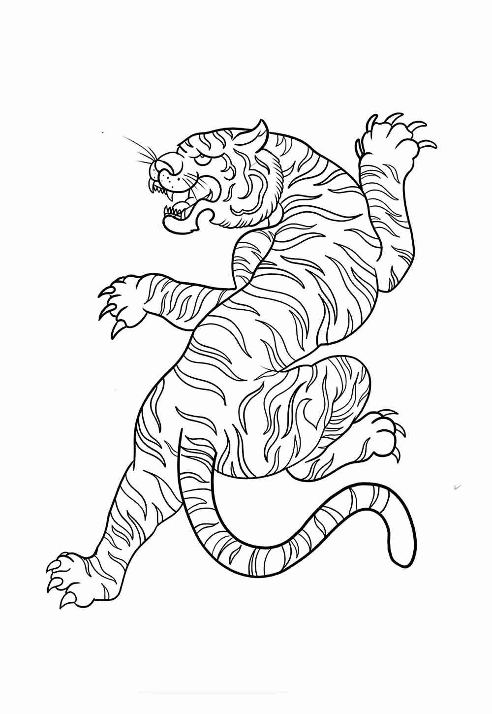 Desenho de Tigre Desenho Colorir Imprimir 006