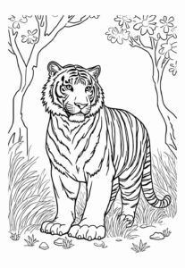 Desenho de Tigre Desenho Colorir Imprimir 008