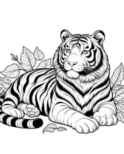 Desenho de Tigre Desenho Colorir Imprimir 012