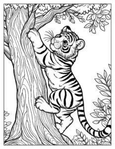 Desenho de Tigre Desenho Colorir Imprimir 014