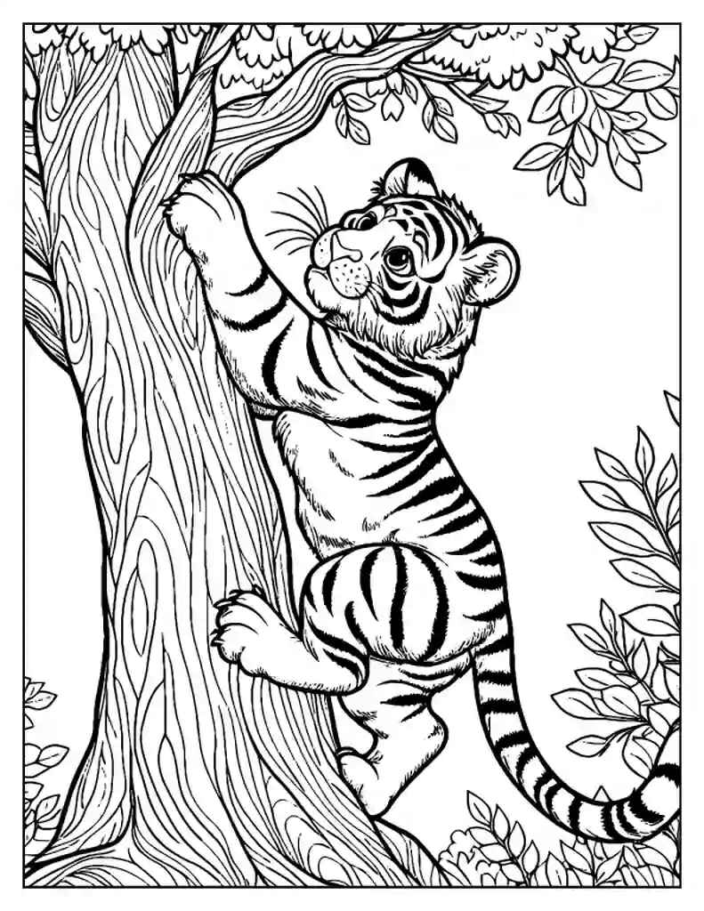Desenho de Tigre Desenho Colorir Imprimir 014
