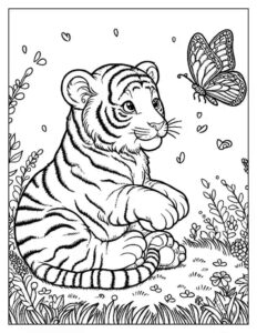 Desenho de Tigre Desenho Colorir Imprimir 018