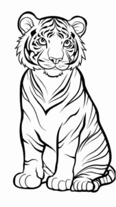 Desenho de Tigre Desenho Colorir Imprimir 021