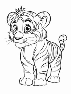 Desenho de Tigre Desenho Colorir Imprimir 022