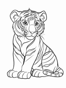 Desenho de Tigre Desenho Colorir Imprimir 024