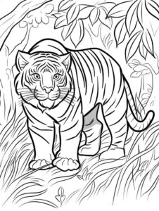 Desenho de Tigre Desenho Colorir Imprimir 025