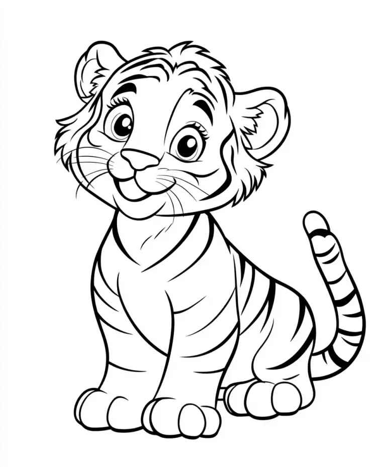 Desenho de Tigre Desenho Colorir Imprimir 026