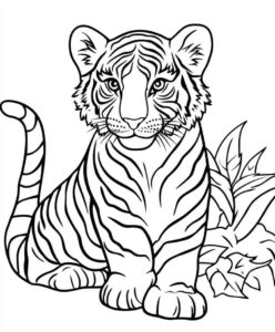 Desenho de Tigre Desenho Colorir Imprimir 029