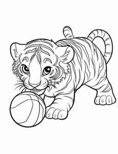 Desenho de Tigre Desenho Colorir Imprimir 030