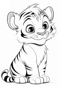 Desenho de Tigre Desenho Colorir Imprimir 032
