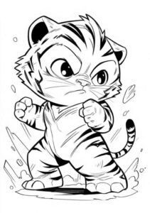 Desenho de Tigre Desenho Colorir Imprimir 033