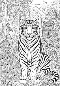 Desenho de Tigre Desenho Colorir Imprimir 039