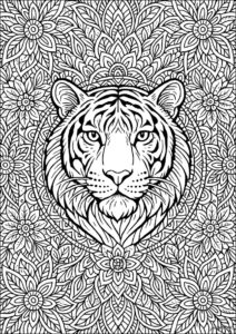 Desenho de Tigre Desenho Colorir Imprimir 040