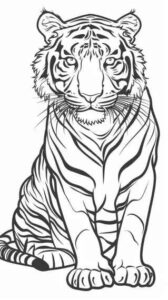 Desenho de Tigre Desenho Colorir Imprimir 041