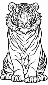 Desenho de Tigre Desenho Colorir Imprimir 042