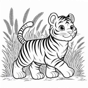 Desenho de Tigre Desenho Colorir Imprimir 043