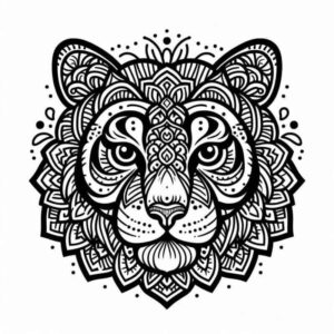 Desenho de Tigre Desenho Colorir Imprimir 045