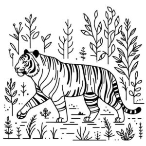 Desenho de Tigre Desenho Colorir Imprimir 053