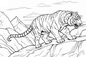 Desenho de Tigre Desenho Colorir Imprimir 055