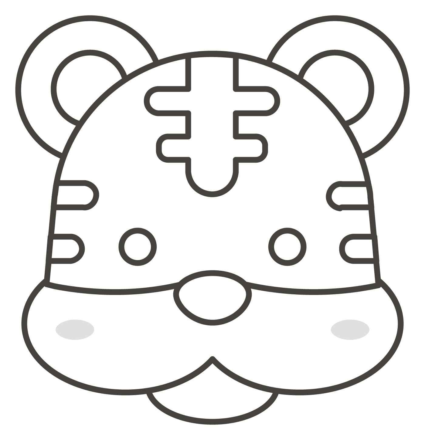 Desenho de Tigre Desenho Colorir Imprimir 060