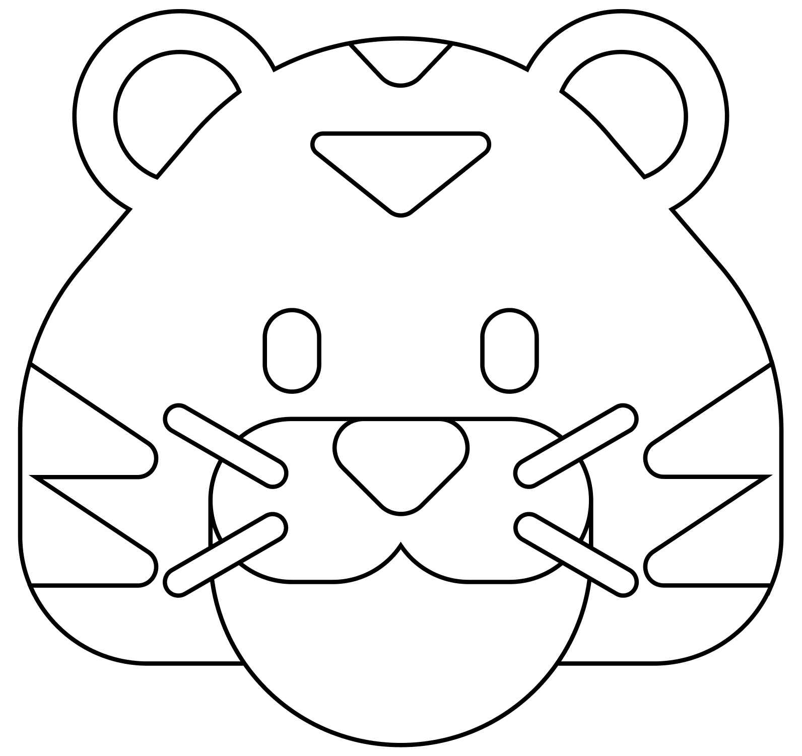 Desenho de Tigre Desenho Colorir Imprimir 061