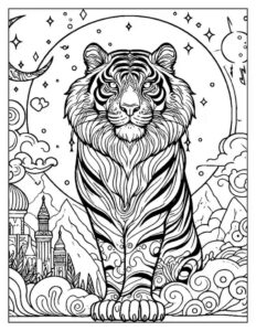 Desenho de Tigre Desenho Colorir Imprimir 066