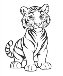 Desenho de Tigre Desenho Colorir Imprimir 067