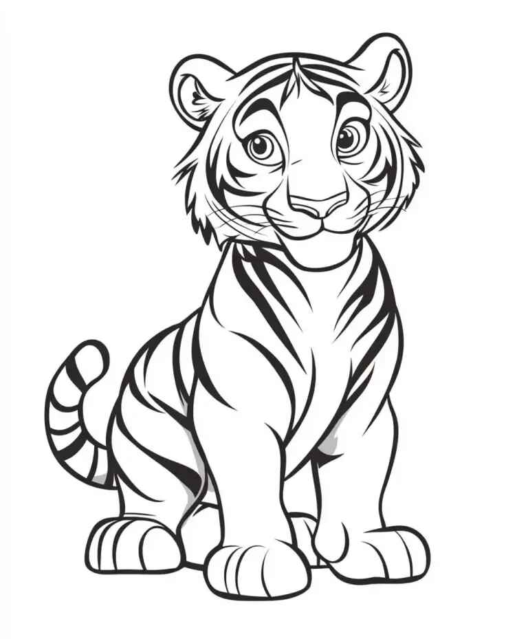 Desenho de Tigre Desenho Colorir Imprimir 067