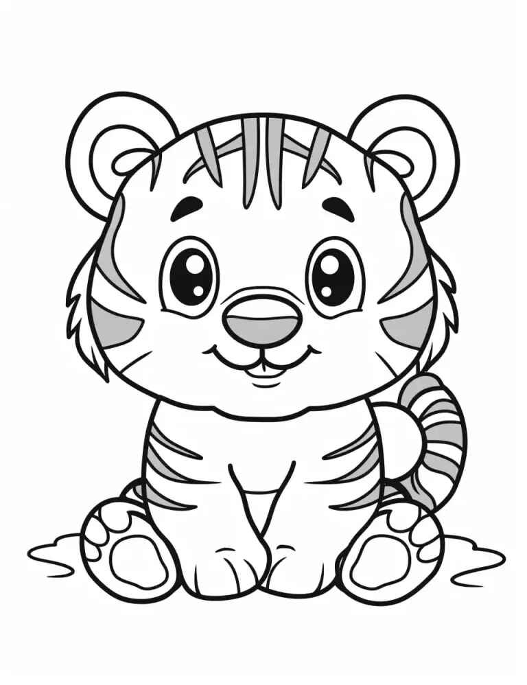 Desenho de Tigre Desenho Colorir Imprimir 068